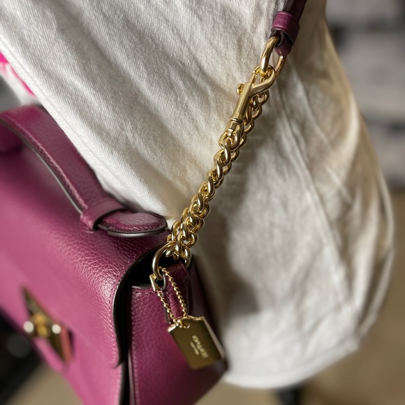 COACH Leather Cassidy Top Handle - Picture 8 of 16